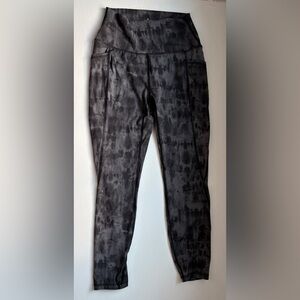 RBX Women's Black Tie-Dye High-Waist Leggings